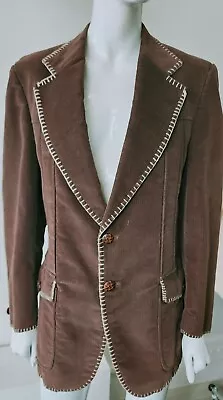 Vintage 1970's Brown Corduroy Jacket Size Medium • $95