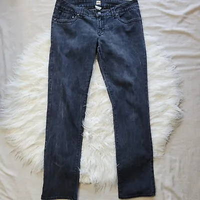 H2J Womens Size 17/18 Bootcut Jeans Black Sequin Stars Back Pockets Jeans Y2K • $24.99