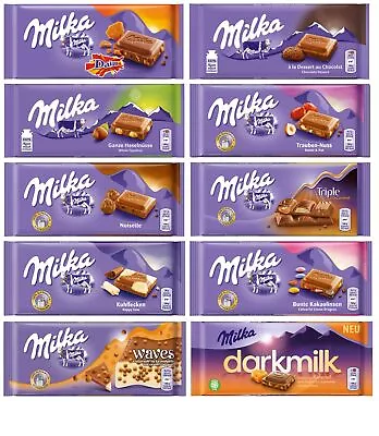 Milka Chocolate Assortment Variety Pack Of 10 Full Size Bars - Randomly Selec... • $32.99