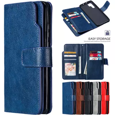 For Samsung Galaxy J3 J5 J6 J7 J8 Plus A7 A8 Case Leather Wallet Card Flip Cover • $13.99