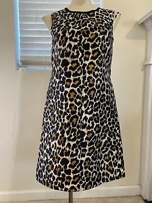 J Crew Women’s Size 4 Cheetah Print Midi Dress VEUC • $17.99