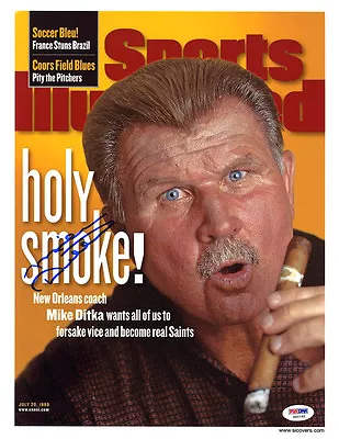 Mike Ditka SIGNED Sports Illustrated Prin 11x14 Saints Bears PSA/DNA AUTOGRAPHED • $115