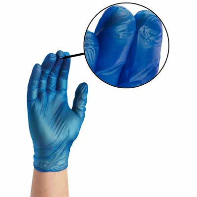 £7.87 • Buy Disposable Blue Vinyl Gloves Powder And Latex Free Food Grade All Sizes