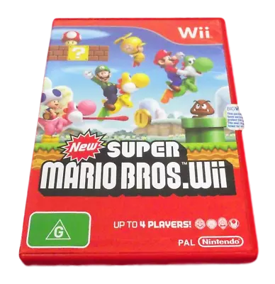 New Super Mario Bros Nintendo Wii PAL *No Manual* Wii U Compatible • $64.90