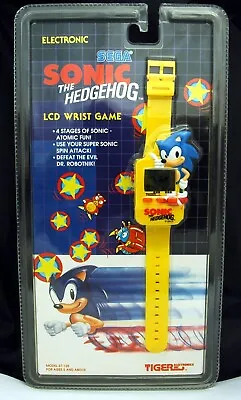 1991 SONIC The HEDGEHOG LCD Digital WRIST GAME Tiger NOS Sealed SEGA WATCH RARE • $512.90