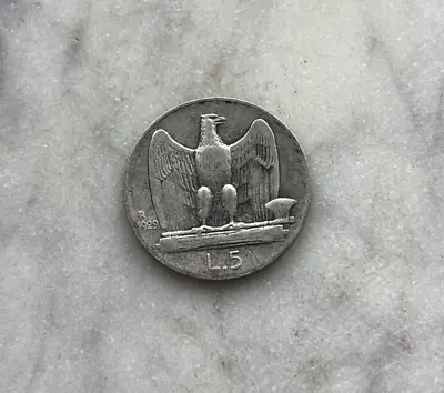 1929 Italy 5 Lire - Silver • $12