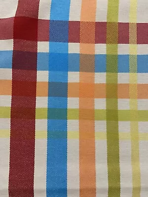 Vintage Colorful FIESTA Striped Tablecloth 51” By 58” • $25