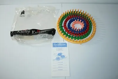 $14.99 • Buy Provo Craft Knifty Knitter Circular Loom Set Of 5 Rings & Bag