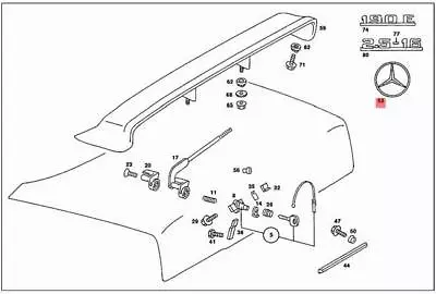 Genuine Trunk Lid Star Emblem Badge MERCEDES 190 A124 C124 W124 2017580058 • $30.65