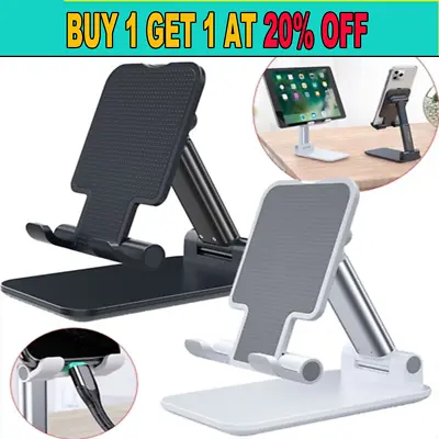 Portable Mobile Phone Holder Desktop Table Desk Stand Mount For IPhone IPad Tab • £6.59