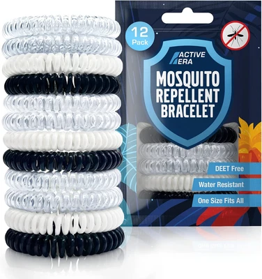£11.10 • Buy Active Era Mosquito Repellent Bracelet [12 Pack], Insect, Midge & Mosquito Bands