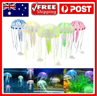 $8.95 • Buy Artificial Bright Jellyfish Aquarium Fish Tank Glowing Decoration Accessories AU
