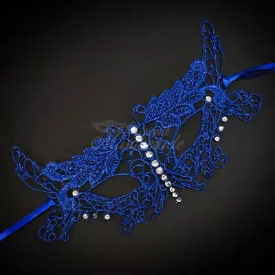 Lace Collection | Lace Masquerade Mask LM0401Blue • $13.50