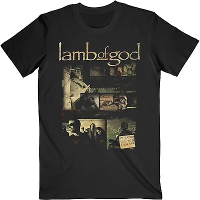 LAMB OF GOD  - Official Unisex T- Shirt -  Album Collage -  Black  Cotton • £16.99