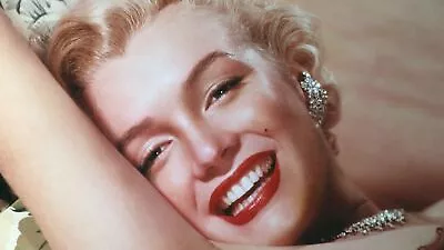 A Marilyn Monroe Beautiful Smile Red Lips 8x10 Photo Print • $4