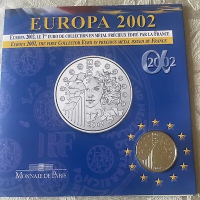 [#347360] France 1/4 Euro Europa 2002 Monnaie De Paris BU MS Silver .900 • $20