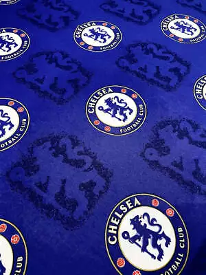 £9.99 • Buy Chelsea FC Football Fabric - 100% Cotton - Upholstery/Pillows/Bedding