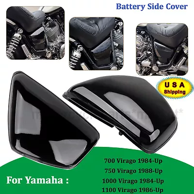 Black Battery Side Fairing Covers Fit For Yamaha Virago 1000 750 XV1100S Special • $25.98