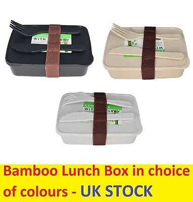 £5.99 • Buy Natural Bamboo Lunch Box Set Japanese Bento Box For Adults Kids Sandwich Food UK