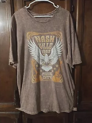 Women's Acid Washed Nashville Music City T-shirt • $25