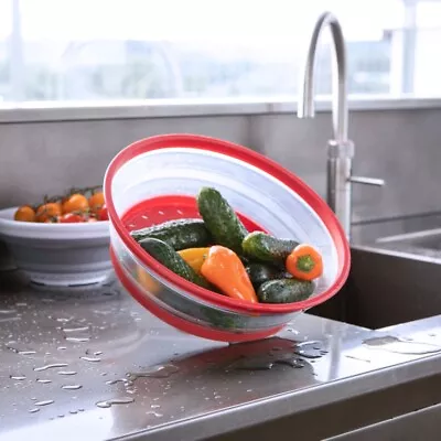 Collapsible Colander Microwave Plate Cover Splatter Guard Kitchen Strainer Sieve • £6.85