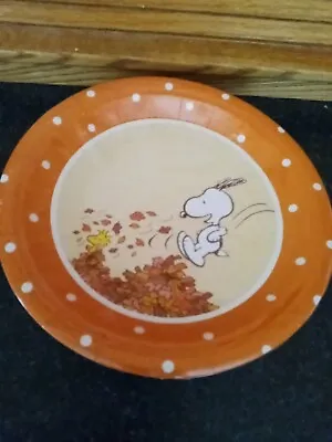 24 Pack PEANUTS SNOOPY/WOODSTOCK THANKSGIVING FALL LEAF 7  DESSERT/SNACK PLATES • $12.99