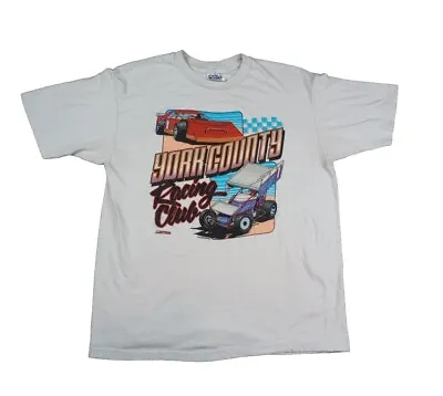 Vtg Single Stitch T-shirt York County Racing Club Sprint Car Dirt Track Posse XL • $28.99