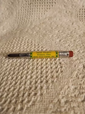 Gries Seed Farms Inc GS Vintage Advertising Bullet Pencil Freemont Ohio • $7