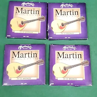 Martin M400 Mandolin Strings 80/20 Bronze .10-.34 4-SET LOT • $18.95