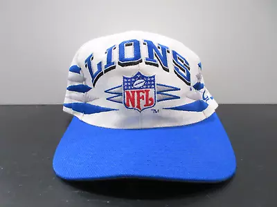 VINTAGE Detroit Lions Hat Cap Snap Back Football Logo Athletic Diamond Mens 90s • $158.88