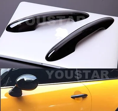 US STOCK X2 GLOSS BLACK Door Handle Covers For BMW NEW MINI Cooper S F56 F57 JCW • $49.87