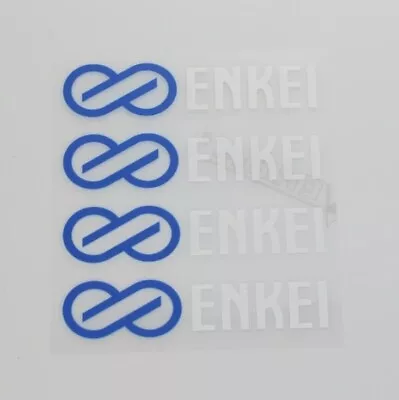 4 X Enkei Wheel Decal Sticker Blue White For TS-5 PR05 Kojin RT6 PF05 T6R EVO • $11.50