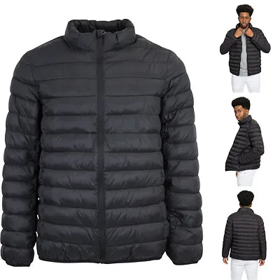 Victorious Men's Padded Lightweight Bubble Quilted Puffer Jacket Coat JK5045EY • $41.99