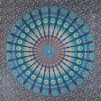 Multicolor Printed Cotton Tapestry Hippie Mandala Wall Decor • $19.99