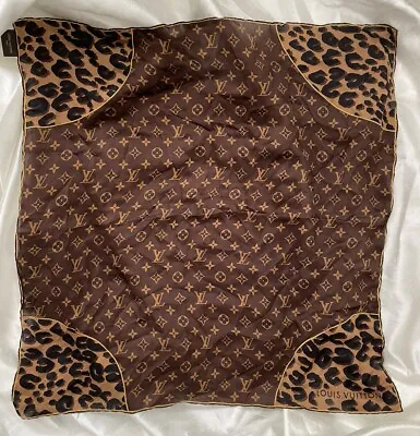 Louis Vuitton Monogram Large 100% Silk Scarf • £255.51