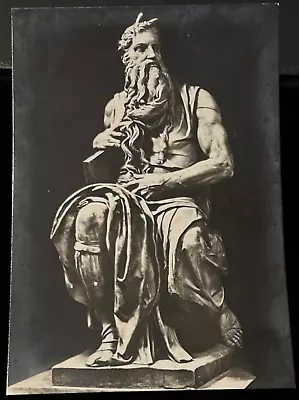 Moses By Michelangelo ~ Rome Italy Italian Art Statue Vintage RPPC Postcard • $6.99