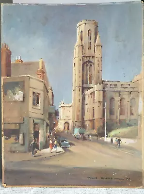 ORIG. 1960s WATERCOLOUR ON BOARD~BRISTOL STREET SCENE~FRANK DUFFIELD 1901-1982 • $54.29