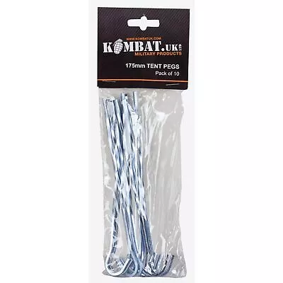 Kombat UK Tent Pegs (10 Pack) - Heavy-Duty Camping Accessories • £2.95