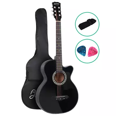 $55.39 • Buy Alpha 38? Inch Full-Size Acoustic Guitar Wooden Folk Classical Cutaway Steel