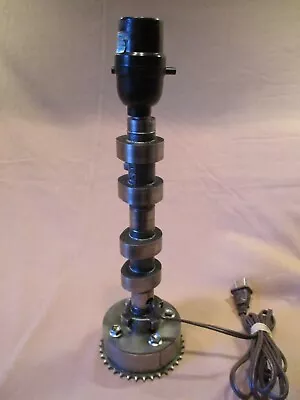 Recycled Cart Parts Metal Camshaft Light Steampunk Mancave Gearhead Rat Rod • $54.95