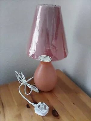 £15 • Buy Table Lamp Terracotta   with Lampshade In Contrasting Terracotta 16  High  