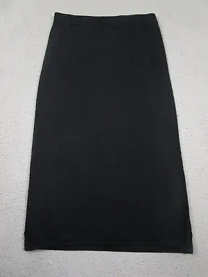 J Jill Skirt Womens Medium Black Silk Blend Basic Minimal • $19.97