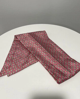 £14.59 • Buy Vineyard Vines Custom Collection Pink Silk Turtle Theme Rectangle Sash Scarf