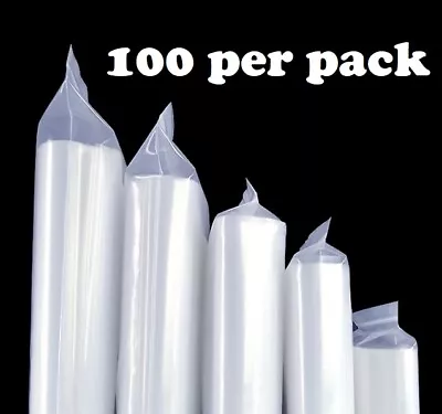 100x 2-Mil Clear Reclosable Plastic Zip Seal Top Lock Bags Zipper Baggies US • $7.84