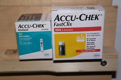 Accu-chek Instant Test Strips 50 / Accu-chek Fastclix Lancets 204 • £14.90