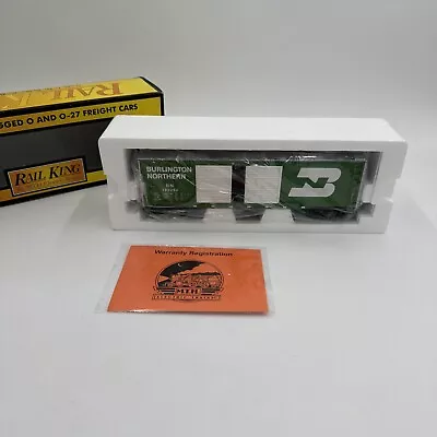 MTH Rail King 30-7456 Burlington Northern 40 Double Door Box Car O O-27 • $24.99