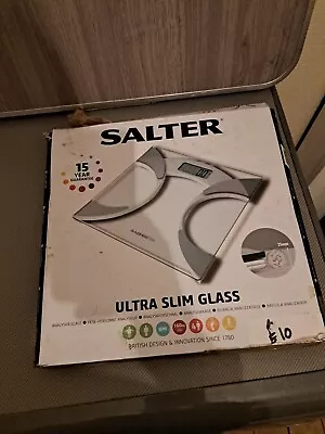 Salter Analyser Bathroom Scale Digital Slim Tough Glass (Open Box) • £10