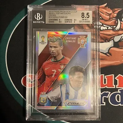 2014 Panini Prizm World Cup Matchups Silver #19 Cristiano Ronaldo Messi 8.5 • $1300