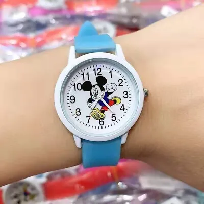 Children Kids Watches For Boys Girls Colour Analogue Sports Watch Mickey Mouse • £5.90