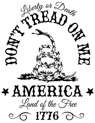 Don't Tread On Me Iron On Transfer For T-Shirt & Other Light Color Fabrics #19 • $5